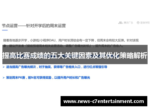 提高比赛成绩的五大关键因素及其优化策略解析